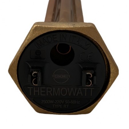 ТЭН с терморегулятором Thermowatt 1.5 кВт. латунь; аналог Ariston Италия